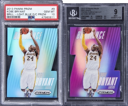 2013-14 Panini Prizm Brilliance #9 Kobe Bryant - Graded Prizm Collection (2 Different Cards) 